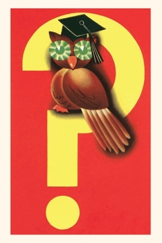 Paperback Vintage Journal Owl on Question Mark Book