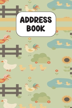 Address Book: Cute Address Book with Alphabetical Organizer, Names, Addresses, Birthday, Phone, Work, Email and Notes (6x9 Size Address Book)