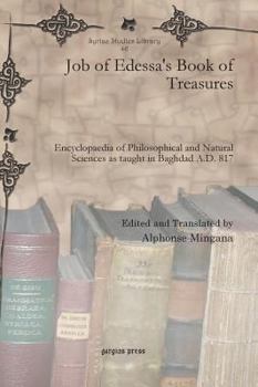 Hardcover Job of Edessa's Book of Treasures Book