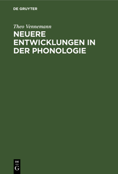 Hardcover Neuere Entwicklungen in der Phonologie [German] Book