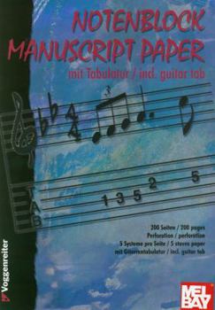 Paperback Notenblock Manuscript Paper Book