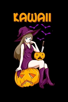 Kawaii: Kawaii Girl Halloween Anime Witch Waifu Blank Composition Notebook for Journaling & Writing (120 Lined Pages, 6" x 9")