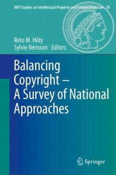 Hardcover Balancing Copyright - A Survey of National Approaches Book