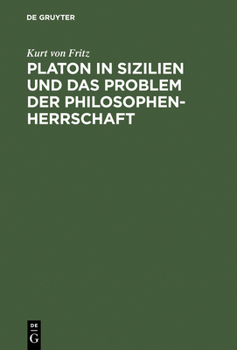 Hardcover Platon in Sizilien und das Problem der Philosophenherrschaft [German] Book