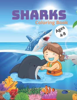 Paperback SHARKS Coloring Book Ages 4-8: Geometric Designs Practice for Stress Relief & Relaxation Book