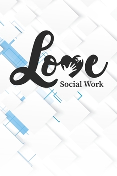 Paperback Love Social Work Notebook: Black Blank Love Social Work Notebook / Journal Gift ( 6 x 9 - 110 blank pages ) Book