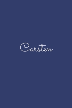 Carsten: notebook with the name on the cover, elegant, discreet, official notebook for notes, dot grid notebook,