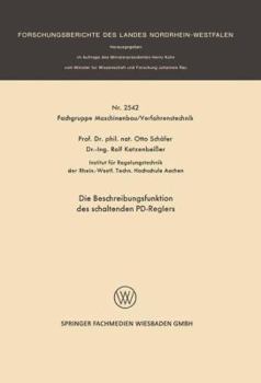 Paperback Die Beschreibungsfunktion Des Schaltenden Pd-Reglers [German] Book