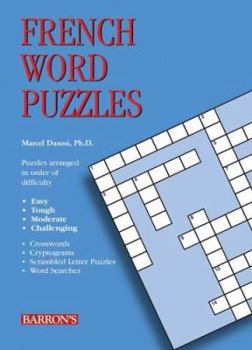 Paperback French Word Puzzles (Barron's Foreign Language Guides) Book