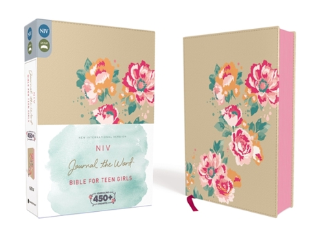 Hardcover NIV, Journal the Word Bible for Teen Girls, Imitation Leather, Gold/Floral: Includes Hundreds of Journaling Prompts! Book