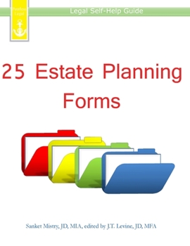 Paperback 25 Estate Planning Forms: Legal Self-Help Guide Book