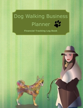 Dog Walking Business Planner: Stripes Green Cover | Financial Tracking Log Book | Home-based Business | Entrepreneur Planner