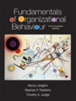 Paperback Fundamentals of Organizational Behaviour, Fifth Canadian Edition (5th Edition) Book