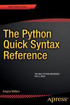 Paperback The Python Quick Syntax Reference Book