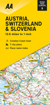 Map Road Map Austria, Switzerland & Slovenia Book