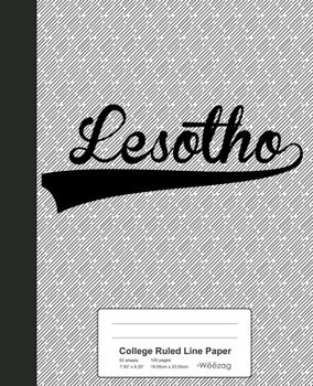 Paperback College Ruled Line Paper: LESOTHO Notebook Book