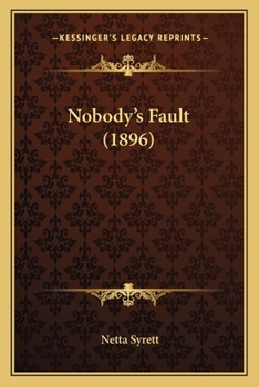 Paperback Nobody's Fault (1896) Book