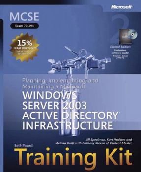 Hardcover MCSE Self-Paced Training Kit (Exam 70-294): Planning, Implementing, and Maintaining a Microsoft Windows Server 2003 Active Directory Infrastructure [W Book