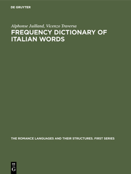 Hardcover Frequency Dictionary of Italian Words Book