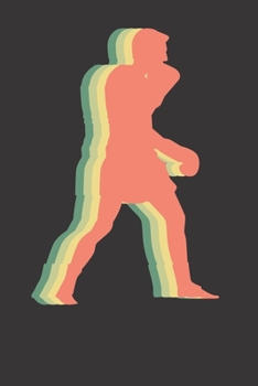 Notebook: Retro Boxer Dot Grid 6x9 120 Pages