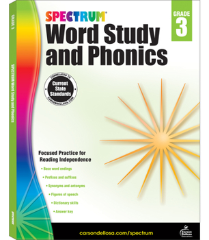 Paperback Spectrum Word Study and Phonics, Grade 3 Book