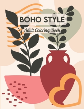 Paperback Boho Style Adult Coloring Book