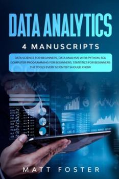 Paperback Data Science for Beginners, Data Analysis with Python, SQL Computer Programming for Beginners, Statistics for Beginners Book