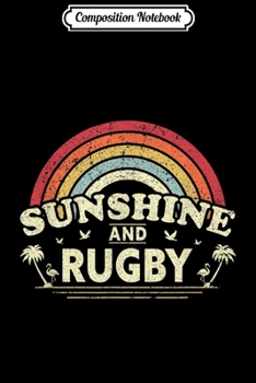 Paperback Composition Notebook: Sunshine Rugby for Men or Women. RetrO Country Journal/Notebook Blank Lined Ruled 6x9 100 Pages Book