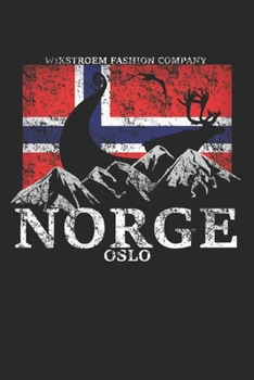 Paperback Wikstroem - Notes: Norway Oslo Mountains Boat Moose Banner used look - Notebook 6x9 dot grid Book