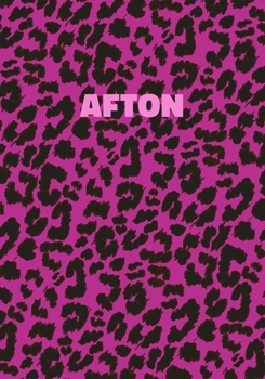 Paperback Afton Notebook: Personalized Pink Leopard Print Notebook (Animal Skin Pattern). College Ruled (Lined) Journal for Notes, Diary, Journa Book
