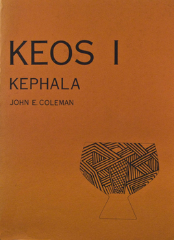 Paperback Kephala: A Late Neolithic Settlement and Cemetery Book