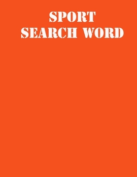 Paperback sport search word: large print puzzle book.8,5x11, matte cover, soprt Activity Puzzle Book with solution [Large Print] Book