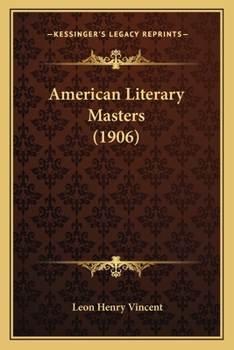 Paperback American Literary Masters (1906) Book