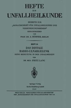 Paperback Das Distale Radio-Ulnargelenk: Seine Bedeutung in Der Unfallmedizin [German] Book