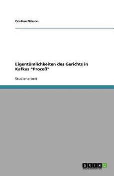 Paperback Eigentümlichkeiten des Gerichts in Kafkas "Proceß" [German] Book