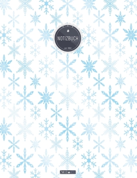 ZMUDACE Notizbuch Kariert: in DIN A4 Softcover - "ZK155 Schneeflocker Kalt" -156 leere karierte Seiten mit pers�nlichem Register + Seitenzahlen - Matheheft, Rechenheft, Schulheft, Ingenieurwissenschaf