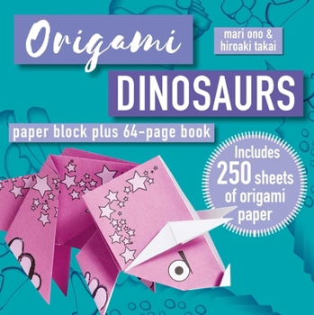 Paperback Origami Dinosaurs: Paper Block Plus 64-Page Book