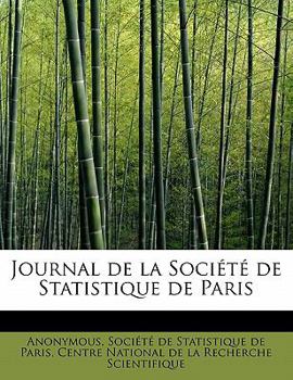 Paperback Journal de La Soci T de Statistique de Paris [French] Book