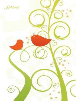 Notebook : 8. 5 X 11, College-Ruled, 120 Pages, Birds on Vine