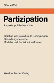 Paperback Partizipation: Aspekte Politischer Kultur [German] Book