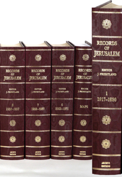 Hardcover Records of Jerusalem 1917-1971 9 Volume Hardback Set Book