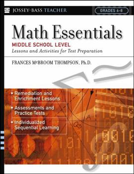 Paperback Math Essentials, Middle School Level: Lessons and Activities for Test Preparation Book