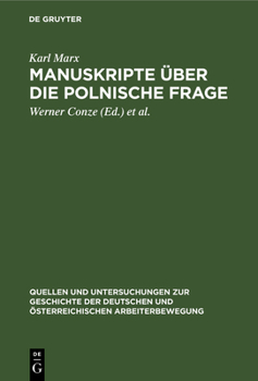 Hardcover Manuskripte Über Die Polnische Frage: (1863-1864) [German] Book