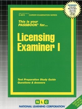 Spiral-bound Licensing Examiner I: Passbooks Study Guide Book