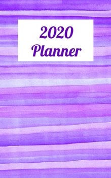 2020 Planner: 5" X 8" 2020 Weekly Planner Jan 1, 2020 to Dec 31, 2020 Weekly & Monthly View Calendar Planner, Organizer & Diary, Schedule Organizer, Appointment Notebook, Purple Watercolor Stripes
