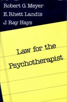 Hardcover Law for the Psychotherapist Book