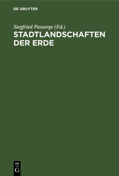 Hardcover Stadtlandschaften Der Erde [German] Book