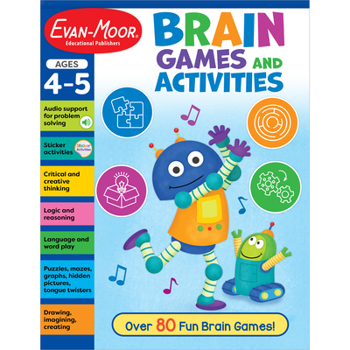 Paperback Brain Games and Activities, Ages 4-5 Book