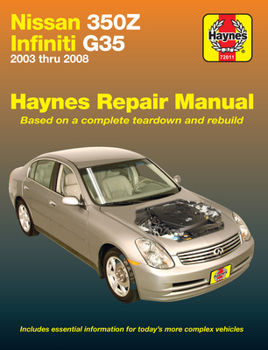 Paperback Nissan 350z & Infiniti G35 2003 Thru 2008 Haynes Repair Manual Book