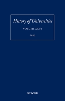 Hardcover History of Universities: Volume XXI/2 Book